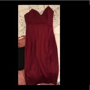 Maroon dress midi